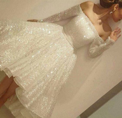 White short prom dresses 2025 2018